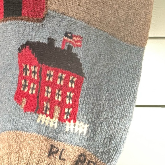 Ralph Lauren Hand Knit Vest in Blue and Tan - Picture 6 of 7